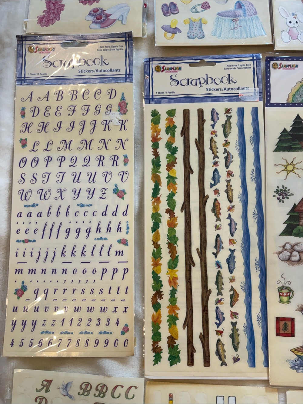Vintage SandyLion Scrapbook Sticker Lot 2000-2004 - 14 new, 9 partial packages - Picture 7 of 14
